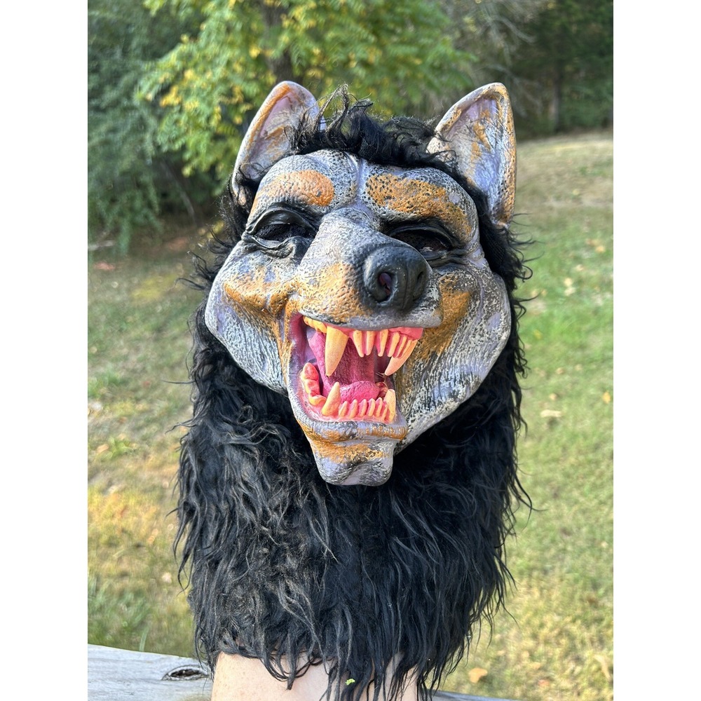 Werewolf mask‎ halloween Black werewolf mask adult size